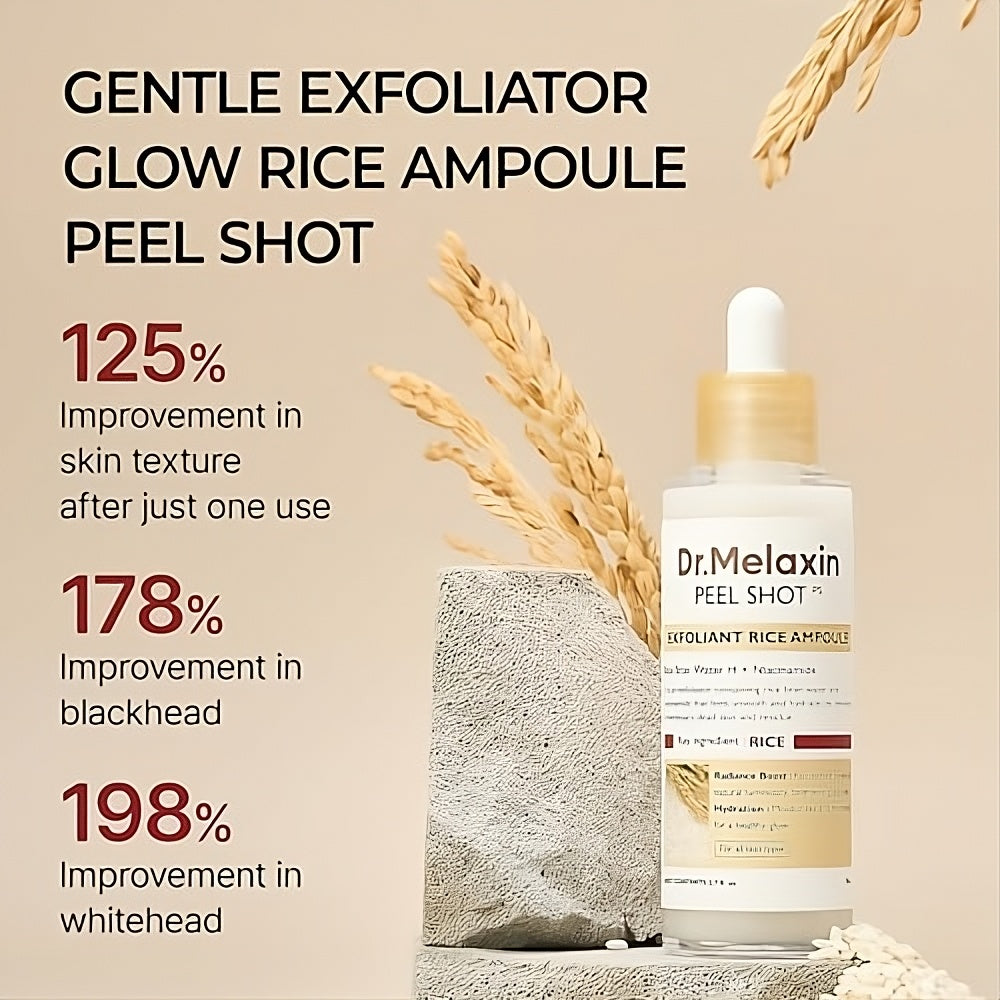 Dr. Melaxin Peel Shot Rice Exfoliating Serum Blackhead Removal Hydrating Korean Skin Care